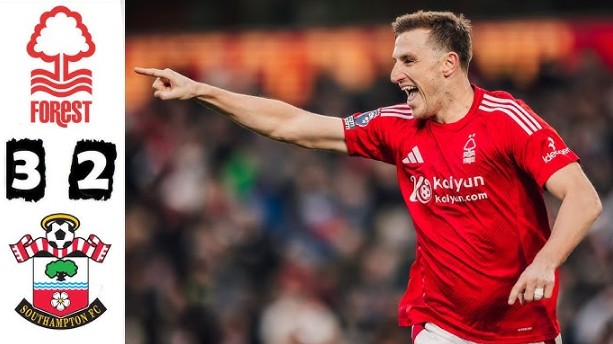 Nottingham Forest giành 3 điểm trước Southampton