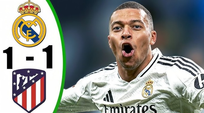 Mbappe ghi bàn, Real Madrid thoát thua trước Atletico Madrid
