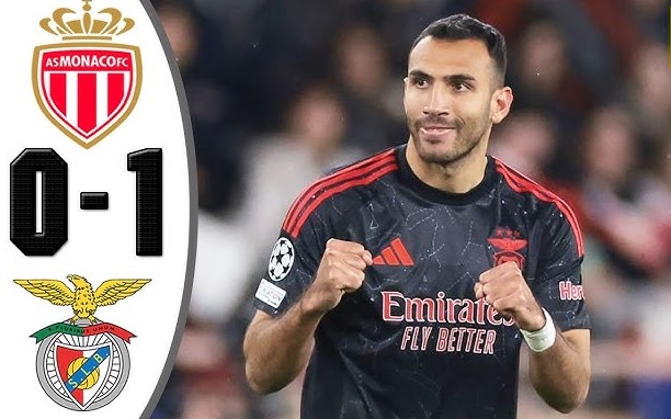 AS Monaco để thua đáng tiếc ngay tại sân nhà trước Benfica