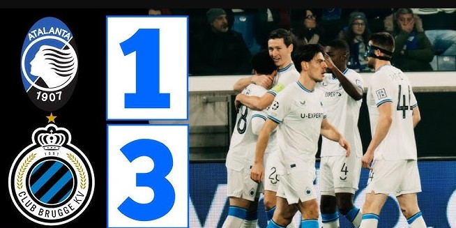 Atalanta bị loại cay đắng trước Club Brugge