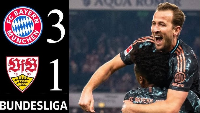 Bayern thắng Stuttgart giữ vững ngôi đầu Bundesliga