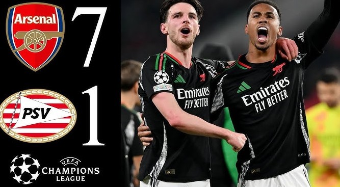 Hủy diệt PSV trên đất Hà Lan, Arsenal chắc suất đi tiếp tại cúp C1