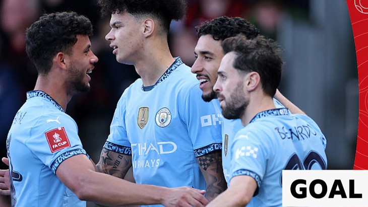 Man City ngược dòng đánh bại Bournemouth, ghi danh bán kết FA Cup