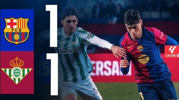 Real Betis cầm hòa Barcelona tại LA Liga