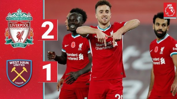 Liverpool thắng nghẹt thở West Ham