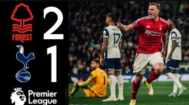 Nottingham Forest đánh bại Tottenham