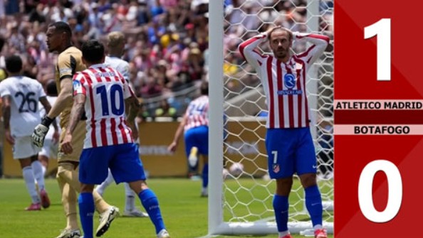 thắng Botafogo, Atletico Madrid vẫn bị loại