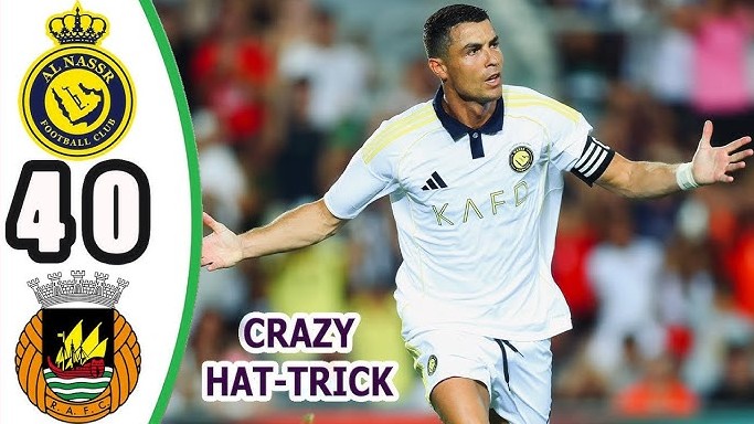 Ronaldo lập hattrick, Al Nassr nhấn chìm CLB Bồ Đào Nha Rio Ave