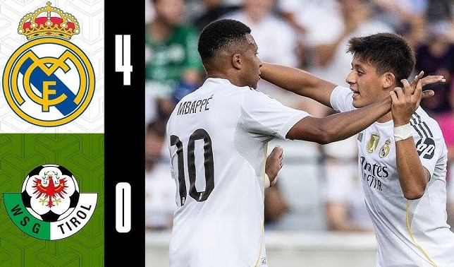 Mbappe rực sáng, Real Madrid đè bẹp “tí hon” Tirol