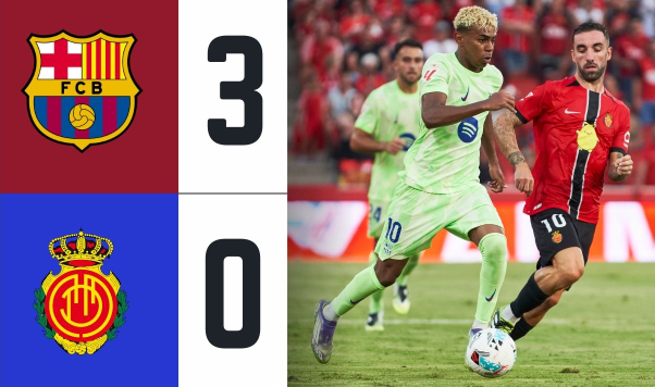 Yamal tỏa sáng, Barca đè bẹp Mallorca tại La Liga