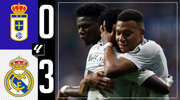 Real Madrid đè bẹp Oviedo tại La Liga