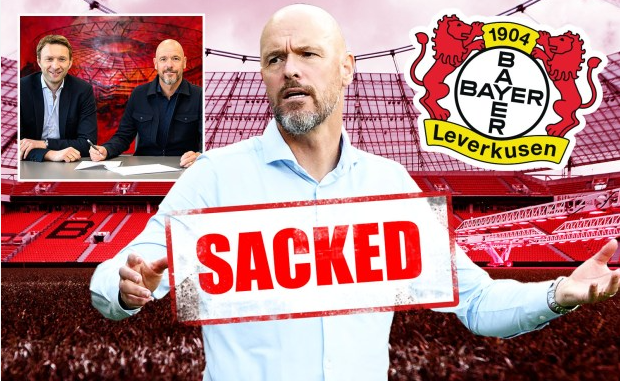 Ten Hag bị Leverkusen sa thải cay đắng chỉ sau 2 trận