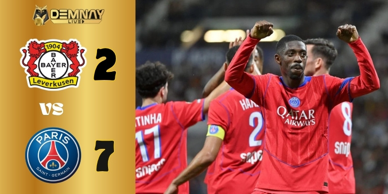 Dembele trở lại ghi bàn, PSG hủy diệt Leverkusen