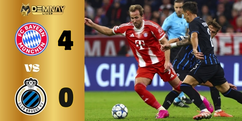 Harry Kane lại ghi bàn, Bayern Munich đè bẹp Club Brugge