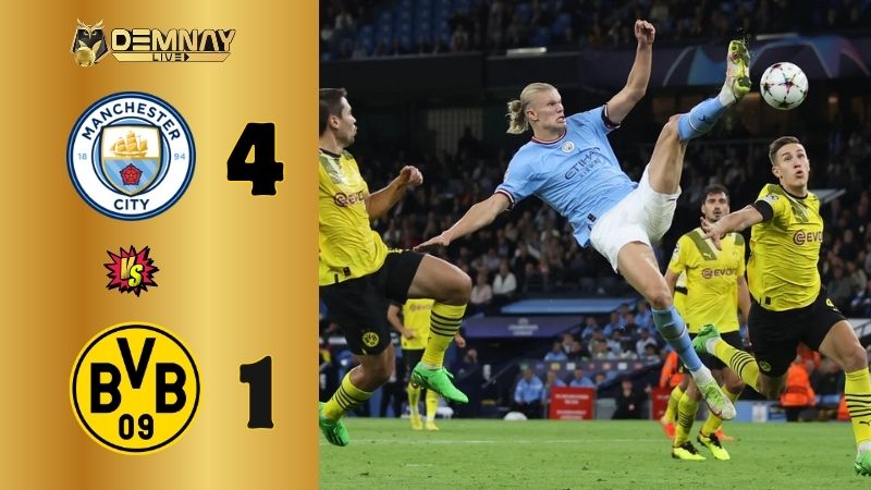Man City nhấn chìm Dortmund tại cúp C1