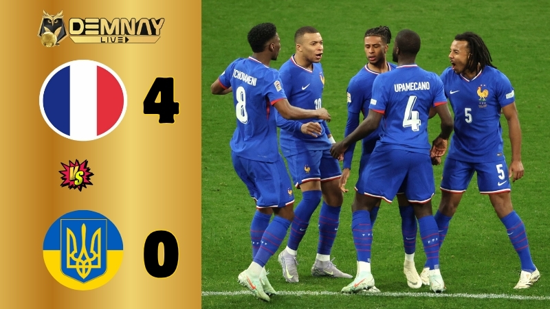 Mbappe lập cú đúp, Pháp nhấn chìm Ukraine