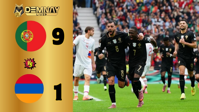 Bồ Đào Nha thắng tưng bừng Armenia