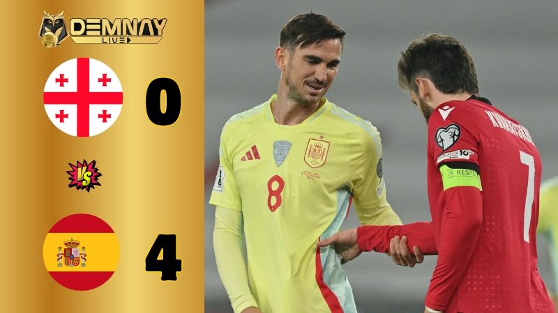 Tây Ban Nha chiến thắng tưng bừng trước Georgia