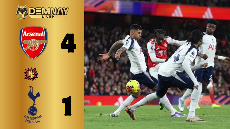 Arsenal đè bẹp Tottenham