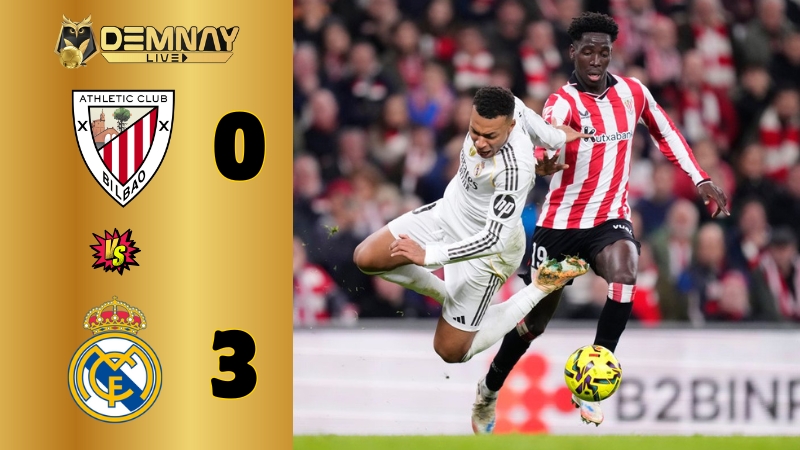 Real Madrid đại thắng trên sân của Athletic Bilbao