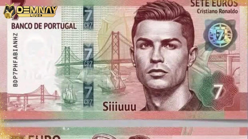 Tờ tiền in hình Ronaldo gây bão mạng