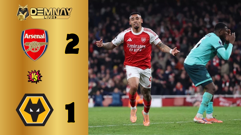 Arsenal thắng Wolves giữ ngôi đầu Ngoại Hạng Anh