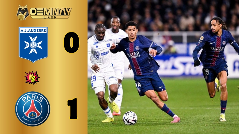 Thắng nhọc Auxerre, PSG tạm trở lại ngôi đầu Ligue I