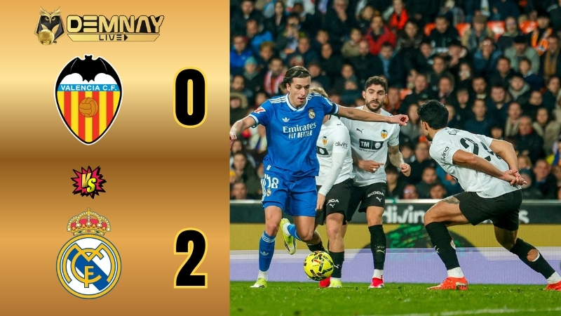 Real Madrid đánh bại Valencia tại Mestalla