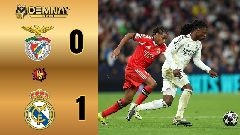 Real Madrid giành chiến thắng tối thiểu trên sân của Benfica 