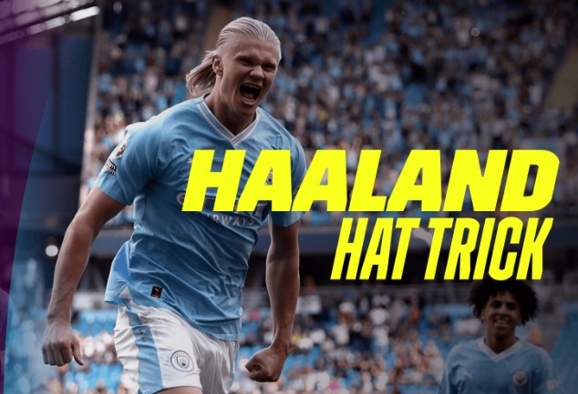 Haaland lại ghi hattrick, vượt mặt Ronaldo