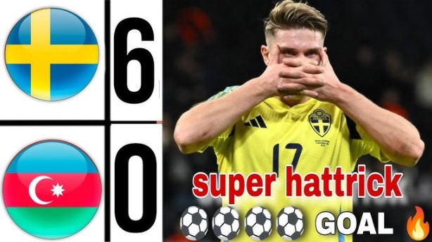 Viktor Gyokeres lập Poker giúp Thụy Điển đè bẹp Azerbaijan
