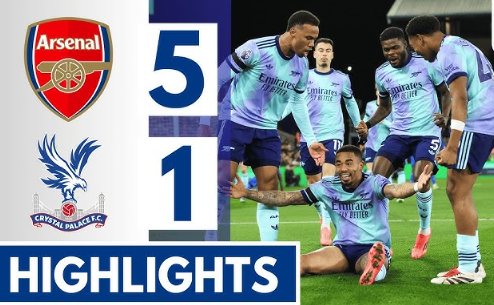 Arsenal nhấn chìm Crystal Palace