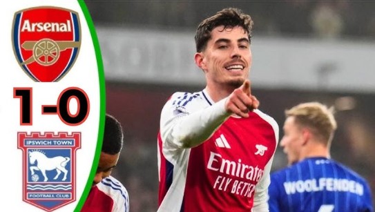 Đánh bại Ipswich Town, Arsenal vươn lên TOP 2 Ngoại Hạng Anh