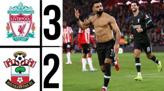 Liverpool đánh bại Southampton đầy kịch tính