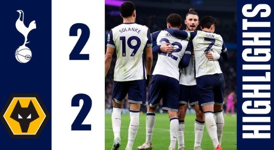 Tottenham tiếp tục đánh rơi điểm số trước Wolves