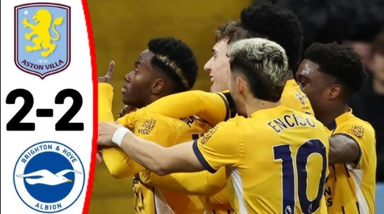 Brighton chia điểm trên sân của Aston Villa