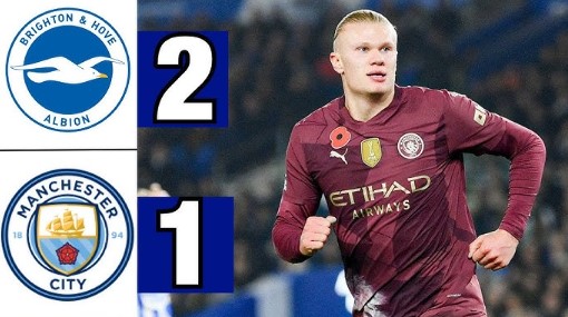 Man City tiếp tục thua sốc trước Brighton