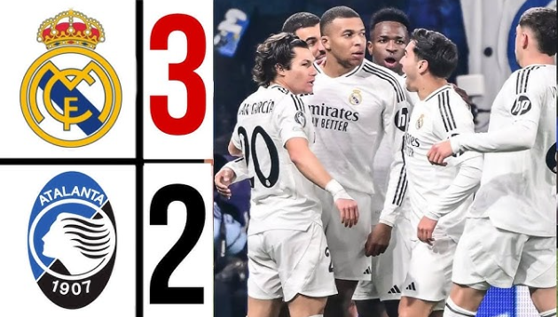 Tam tấu rực sáng, “Nhà Vua” Real đánh bại Atalanta tại Champion League