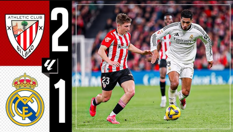 Real Madrid thất bại cay đắng trước Athletic Bilbao tại LA Liga