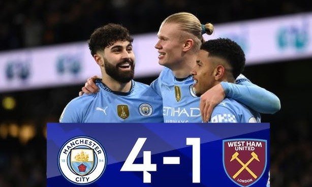 Haaland tỏa sáng, Man City đè bẹp West Ham, “Nhà Vua” trở lại